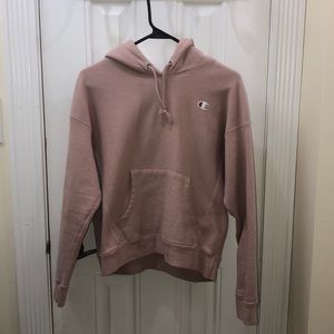 Almond pink champion hoodie